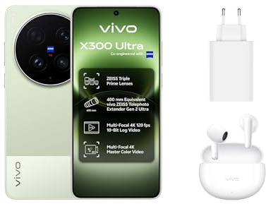 vivo X300 Ultra Smartphone 5G 16+1024GB Fotocamera ZEISS 200MP | Steppe Green, Snapdragon 8 Elite Gen5, Display AMOLED 2K 144Hz, Batteria 6600mAh, Ricarica 100W, IP68/IP69