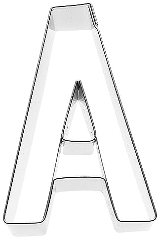 Birkmann, Ausstechform Buchstabe A Plus, Grau, 6 cm, Edelstahl