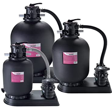 Productos QP | Kit de Filtración para Piscinas Elevadas, Con Filtro de Arena, Diseño Monoblock, 0,33CV 6M3/H LHP | Negro