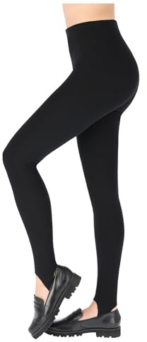 FUTURO FASHION Winter Stil voller Länge sehr warme Dicke schwere Baumwolle Steigbügel Leggings (Fleece-Innenseite) LSYX