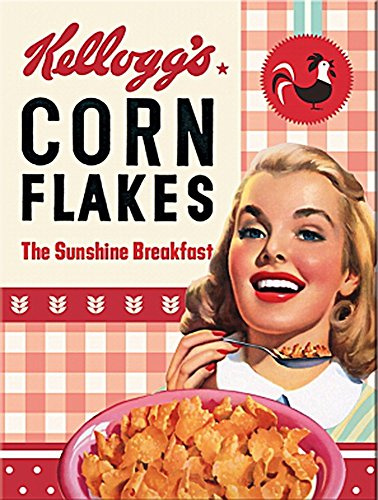 Nostalgic-Art 14368 Kellogg's - Girl Corn Flakes Collage | Retro Magnet | Kühlschrank-Magnet | Vintage | 6x8 cm Magnet 6x8 cm, Metall, Bunt, 6 x 8 x 0.1 cm, 1 Einheiten