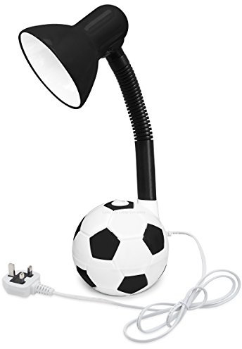 Retro Football Desk Lamp Flexible Black and White with LED Golf Ball Bulb 4w