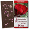 Bio Schokolade mit Rose von Edelmond. Mit einem Hauch Rosenöl und Blütenblättern. Zartbitter und Vegan