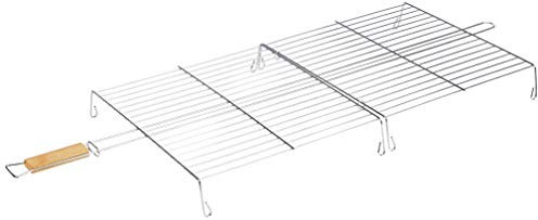 Somagic Grille de barbecue au charbon découpable, 40 x 40cm, Acier inoxydable, Spécial Feature: Découpable pour s'adapter à différents barbecues