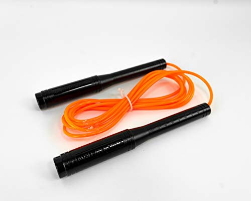 RUSH ATHLETICS ICON Freestyle-Seil – am besten für Releases, Tricks, Cardio-Fitness-Training, Perlen & PVC, verstellbar, 3 m, Orange
