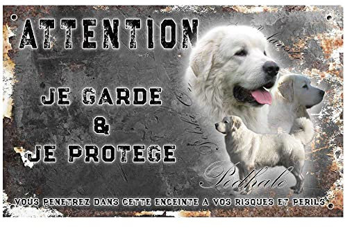 Pancarte Attention au Chien personnalisée Berger des tatras - pré perforée et vis fournies. De 30 cm à 15 cm…