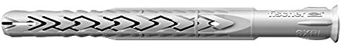Fischer Tasselli Prolungati SXRL 10x120 Senza Vite, in Nylon per il Fissaggio di Facciate, Controsoffitti, Serramenti, Finestre, Adatto a Calcestruzzo, Mattone Pieno e Forato, 539630