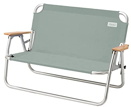 Coleman Living Collection Premium Outdoor Bench, Lightweight Folding Bench Seats 2 People, Supports up to 450lbs, Great for Patio, Yard, Deck, Campsite, Tailgate, & More