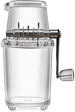 Rasoir Manuel pour broyeur de Glace Machine à Glace pilée en Acier Inoxydable Broyeur de Glace de Brise-Glace pour Concassage Rapide - dégager (Blanc)