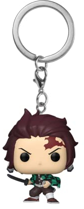 Funko Pop! Keychain: Demon Slayer - Tanjiro - Neuartiger Schlüsselanhänger - Vinyl-Minifigur Zum Sammeln - Strumpffüller - Geschenkidee - Offizielle Handelswaren - Anime Fans - Minifigur