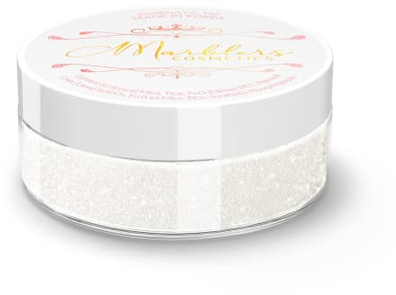 MARBLERS Cosmetic Grade Glittery Mica Powder [Snow Prism] 0.14oz (4g) | Glica | Non-Toxic | Vegan | Cruelty-Free | Eyeshadow, Nail Polish, Nail Art | Festival, Rave & Party Makeup | Body & Face