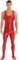 FEESHOW Herren Glänzend Nylon Bodysuit Overall Einteiler Sport Body Gymnastikanzug Trikot Leotard Ganzkörper Strumpfhose Nachtwäsche A_Rot XL