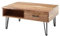 Home4You Couchtisch - Akazie Natur - Metallfüße - 110 x 72 cm - 1 Schublade