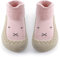 Exemaba Baby Sockenschuhe Rutschfeste Niedlicher Cartoon Weicher Stricken Babybodenschuhe Kleinkind Schuhe 1-Paar(Rosa Kaninchen,Tag22/12-18M)