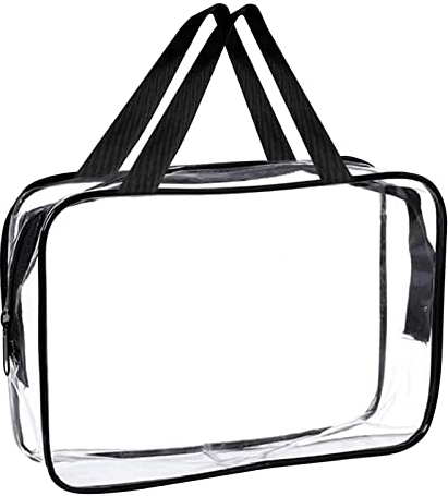 MUNSKT Transparente Tragetasche, groß, wasserdicht, transparent, Kulturbeutel, dicker PVC-Reißverschluss, Kosmetik-Organizer, Strandaufbewahrung, Reisezubehör, durchsichtig, Casual
