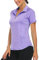 Ladies Polo Shirt, Ladies Golf Shirts Casual Sports Running Tops Women Short Sleeve Sports Quick Dry Workout Tops Purple