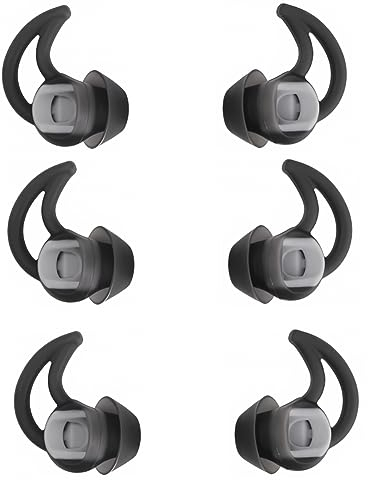 SNHTLS Ersatz-Ohrstöpsel aus Silikon, kompatibel mit Bose Qc20 Qc30 IE2 SoundSport IE3 SIE2i Kopfhörer, Größe M, 3 Paar