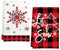 Ohok 2 Stück Weihnachten Handtücher 45x65 cm, Mode Dekoration Küchentücher Weihnachtsmann Geschirrtücher Weiche Mikrofasertücher für Badezimmer Küche Trockentuch Weihnachten Deko (Set U)