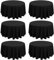 6 Stück 108 Zoll/275cm Runde Tischdecke Schwarze Polyester Tischdecke, Waschbare Stoff Fleck und Falten Beständige Tischdecke Runde Tischdecke Tischwäsche für Hochzeit Party Bankett Buffet