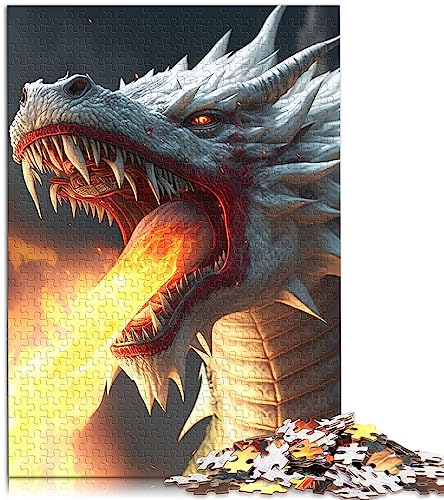 Mystischer Drache Kunstwerk Puzzle, 1000 Teile, Holzpuzzle für Erwachsene und Kinder ab 12 Jahren, Lernspielzeug, Familienspiele, 29,5 x 19,7 Zoll/75 x 50 cm.