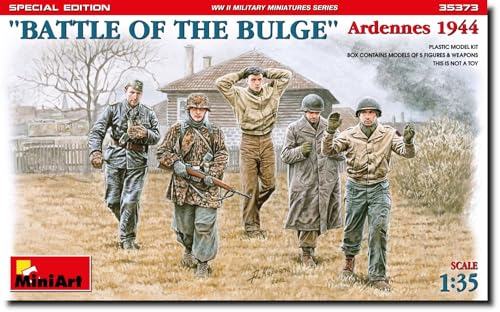 MiniArt 35373 1:35 Fig. Battle of Bulge 1944 (5) SE - originalgetreue Nachbildung, Modellbau, Plastik Bausatz, Basteln, Hobby, Kleben, Modellbausatz, Zusammenbauen, unlackiert