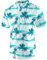 APTRO Mens Short Sleeve Linen Shirts Casual Cotton Shirts Summer Shirts Hawaiian Striped Grandad Henley Shirts Floral Coconut Grey Blue MHL66 XL