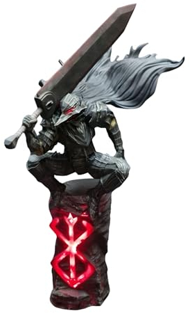 Berserk Statue Mad God Sensenmann Teufel rechte Hand Schädel Skulptur Harz Handwerk Halloween Zubehör Heimdekoration