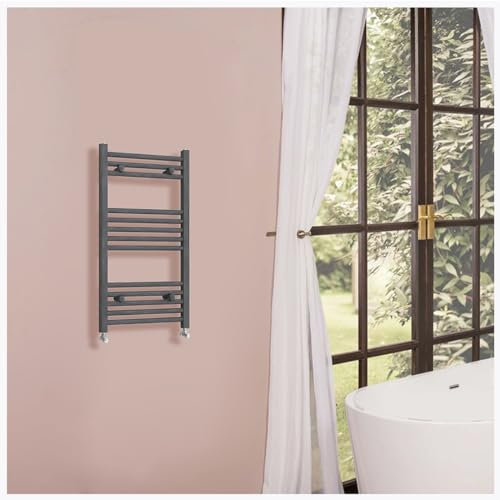 OCEAN ITALY Scaldasalviette Termoarredo Bagno 800x550mm Radiatore a Parete in Acciaio al Carbonio Riscaldamento ad Acqua Calda Antracite