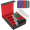 Caja para cartas Magic the Gathering, 4 Filas Cuero de PU Magnetic Flip Deck Box, Caja de Almacenamiento de Tarjetas coleccionables con 12 divisores coloridos para más de 3000+ tarjetas (blackred)