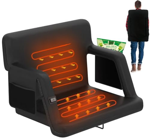 ZOMPAKER Double Heated Stadium Seats，Portable Foldable Stadium Cushions