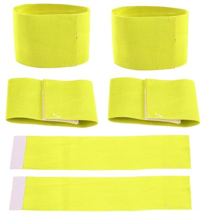 Fußball-Kapitänsarmband, 6 Stück, verstellbare Fußball-Armbänder, elastische Kapitänsbänder, Fußball für Erwachsene und Jugendliche, Outdoor-Fußball-Spielerbänder