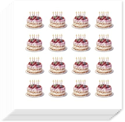 AHANDMAKER 320Stk Geburtstagstortenaufkleber Süße Geburtstagstorte Papier Aufkleber Selbstklebende Etiketten Aufkleber Für Geburtstagsparty Geschenk Gefälligkeiten Umschlagsiegel Scrapbooking Kalender
