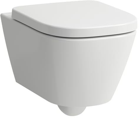 LAUFEN Meda Wand-WC Advanced, spülrandlos, Silent Flush, 360x540mm, verdeckte Befestigung Tiefspüler, H8201100000001, Farbe: Weiß