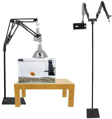 KeaJuidy Supporto per Lampada Rettili Altezza Regolabile 39-175 cm Supporto luminoso per terrario per tartarughe, ragni, gechi