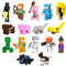 16pcs Mini Game Cake Topper Figurines, 3D Mini Gaming Puzzle Figures Set, Game Cupcake Toppers, Gaming Themed Birthday Cake Decor, Birthday Decorations For Kids