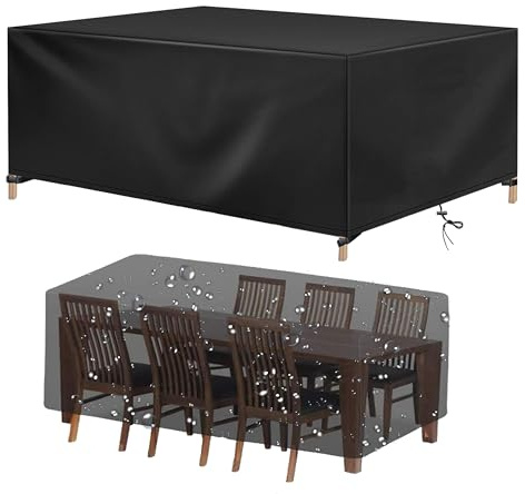 Abdeckplane für Gartentisch 200x150x90cm/LxWxH Abdeckung Gartenmöbel Abdeckhauben Schutzhülle für Gartenmöbel Wasserdicht Abdeckung Gartenmöbel Winterfest Schutzhülle für Loungemöbel, Terrassenmöbel