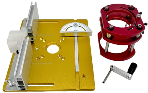 Router Lift Carpintería, Manual Router Lift - Kit de de elevación de enrutador de aleación de aluminio | de elevación antideslizante Base Escala clara Herramientas de carpintería