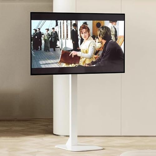 Portable TV Floor Stand - Height Adjustable Wire Management Stand, Universal Portable Floor Stand For 32-75 Inch TVs, Base Can Be Hidden To Save Space, Perfect For Corners And Bedrooms