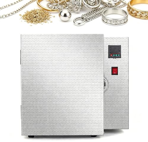 richigblosmum Four de Poterie Électrique Professionnel - Four de 1500W avec Contrôleur Numérique, Température Maxi 800°C pour la Cuisson de Céramique, Argile, Grès - Chambre de 15x15x20cm