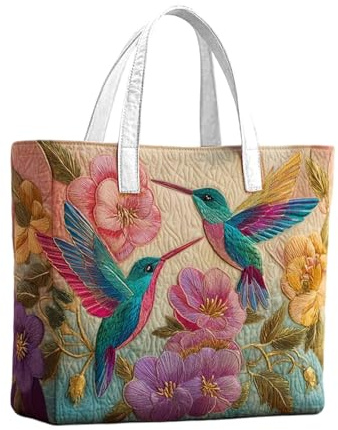 Shopper Tasche Damen Unisex Geräumig Lässig Stofftasche | Süße Personalisierte Wiederverwendbare Taschen Mit Gesteppt Gepolstertem Griff