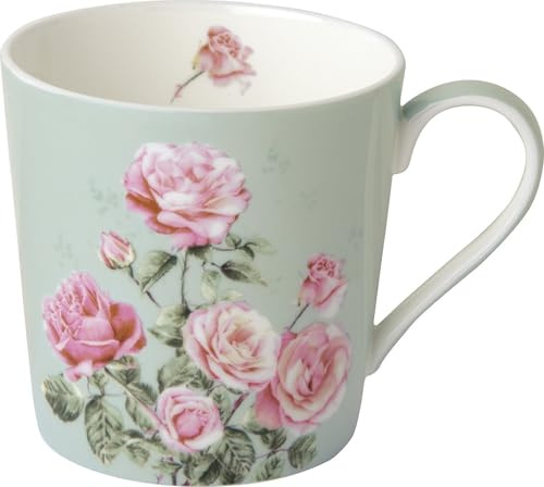 IHR - BOJ 1099545 - Kaffee Becher, Lillith, Rosen, Porzellan, Bone China, 9cm x 9cm, spülmaschinen- und mikrowellengeeignet, 350ml