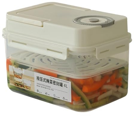 Recipiente para fermentación de encurtidos - Conservación en salmuera a presión 4 litros coreano hermético | Recipiente hermético antigoteo para verduras fermentadas | para cocinar