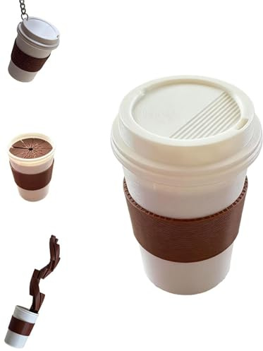 3D Printed Coffee Spill Fidget, 2026 New Realistic Coffee Cup Desk Fidget, Twisty Pint FidgetKeychain, Funny Pouring CoffeeSpiral FidgetToy, Novelty Prank Gift for Office Stress Relief Decor (1PC)