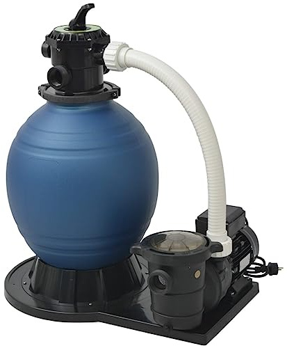 Sandfilterpumpe 1000 W mit 16.800 L/h Leistung, XL Poolpumpe für Aufstellpool und Schwimmbad, wetterfestes Kunststoffgehäuse, kompatibel mit 32-38 mm Schläuchen