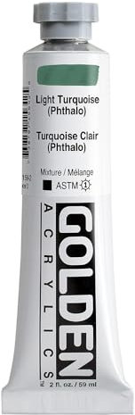 Golden Artist Colors - Acrílico: 60ml. (Carga Espesa) Phthalo Turquesa Claro III