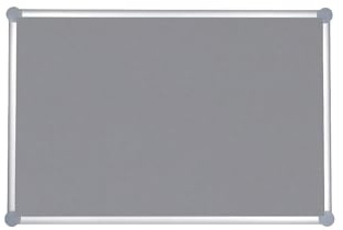 MAUL Pinnwand 90x180 cm MAULpro grau Stoff Alurahmen Wandmontage | selbstheilende Oberfläche, sicherer Halt für Notizen, abriebfest im Alltag, einfache Nachjustierung, Hoch- und Querformat