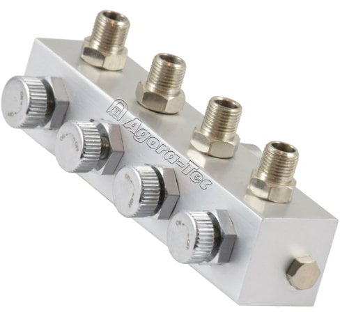 Agora-Tec® Airbrush Distributeur d'air comprimé 4 voies