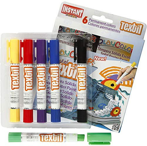 Playcolor Textil pocket - Pintura Para Ropa - 6 colores surtidos - 10501