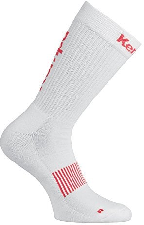 Kempa Unisex Socken Logo Classic Herren, Weiß/Rot, 46 EU