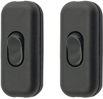 Torpedo Switch/[2 Pack] SFTlite Black Inline Switch Use Inline 2 or 3 Core,Inline Lamp/Light/Bulb Switch